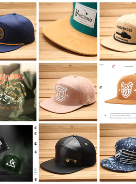 小众欧美孤品ins秋冬灯芯绒5panel五片休闲平檐硬顶鸭舌棒球帽