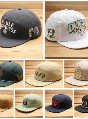 cam港风citywalk吸汗带复古平檐软顶帽棒球帽轻量街头潮人板仔hat