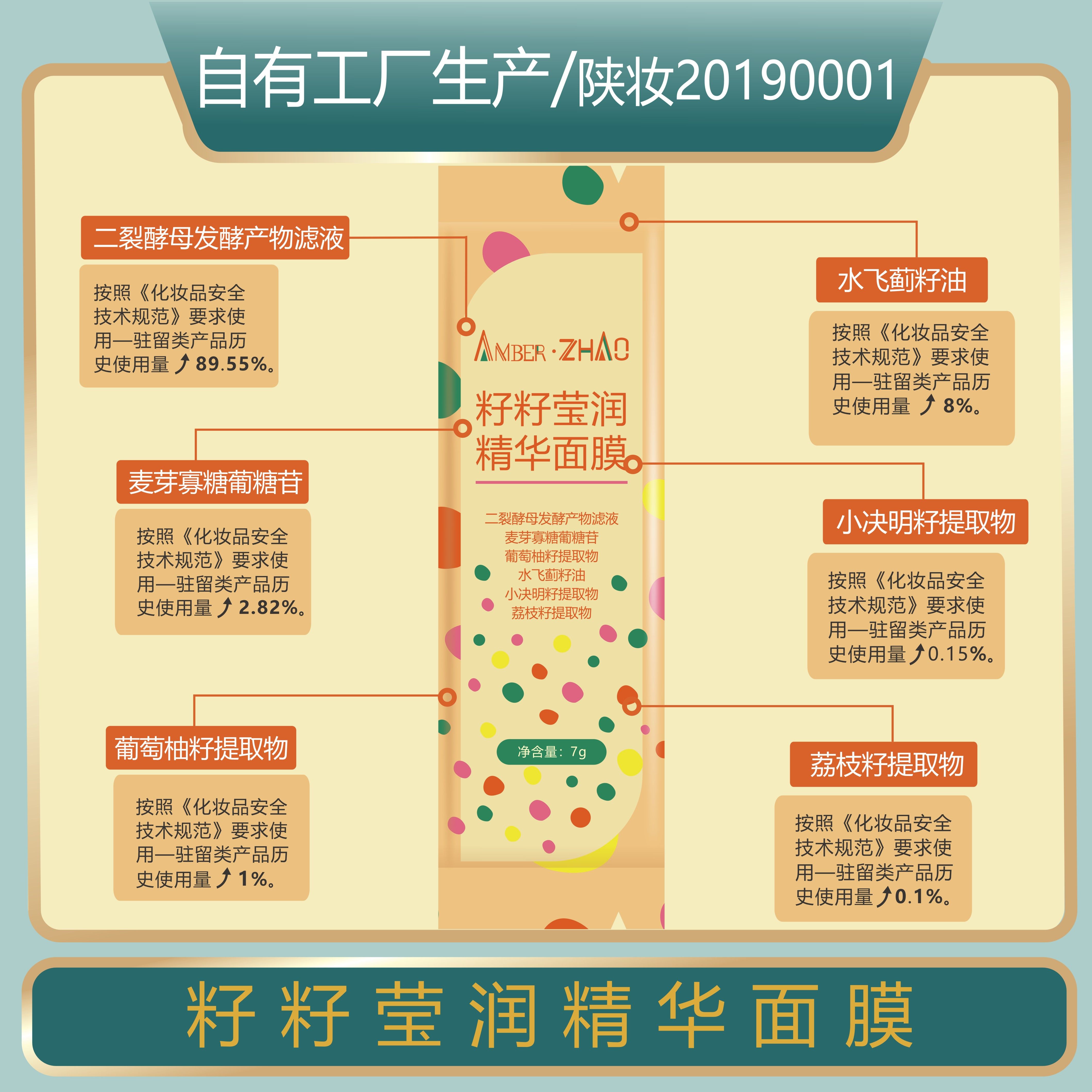 籽籽莹润精华面膜-保湿匀肤涂抹冰晶面膜旅行便携小袋装