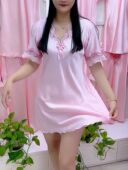 睡衣性感连衣裙外穿家居服 宽松加大码 冰丝绸缎睡裙女春夏薄款 短袖