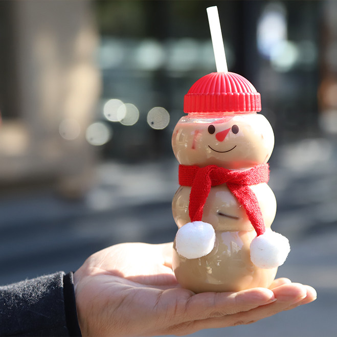 雪人瓶圣诞树PET透明塑料瓶