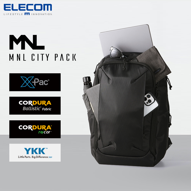 ELECOM商务通勤双肩包出差旅行包MNL citypack城市双肩背包大容量
