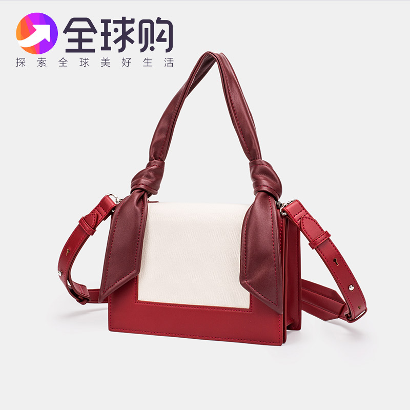 2018新款女包绳结拼接包小号CK2-兔耳朵邮差包新加坡酒神小方包拆