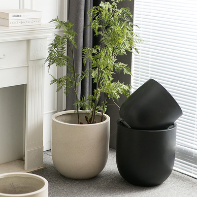 泥彩家镁泥广东北欧风落地大花盆