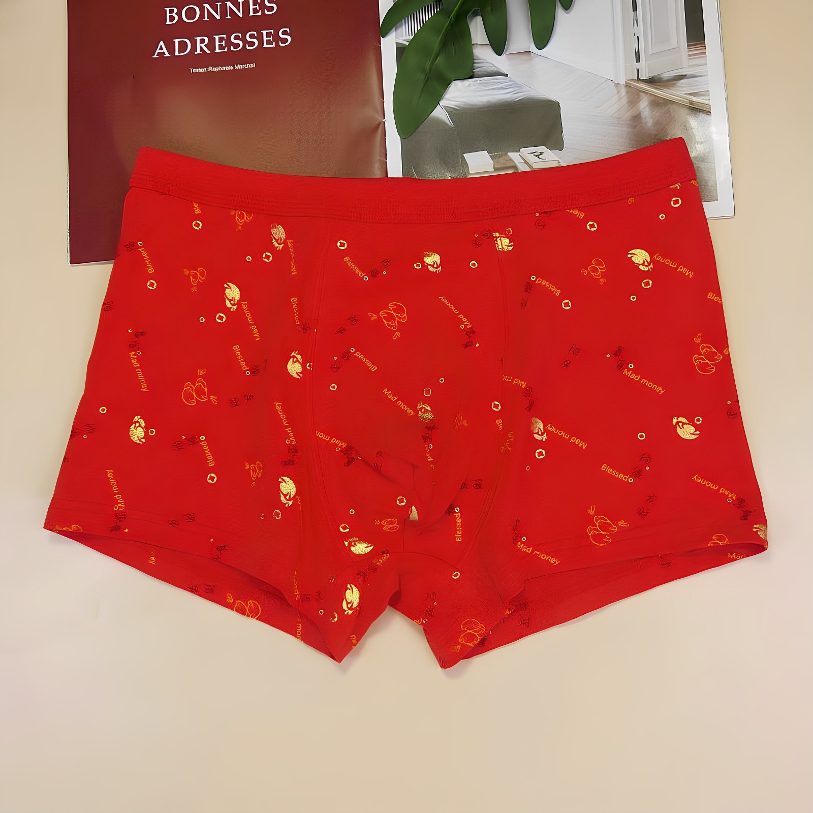 2条价杜比骑士男士内裤平角裤本命年纯棉中高腰结婚喜庆红色短裤,女士内衣/男士内衣/家居服,男平角内裤,淘宝优惠券,粉丝福利购,淘宝优惠卷