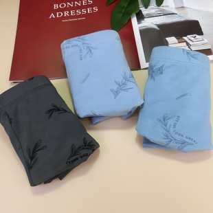 中高腰四角内裤 2条 杜比骑士亲肤透气窄边腰带不嘞抗菌莫代尔男士