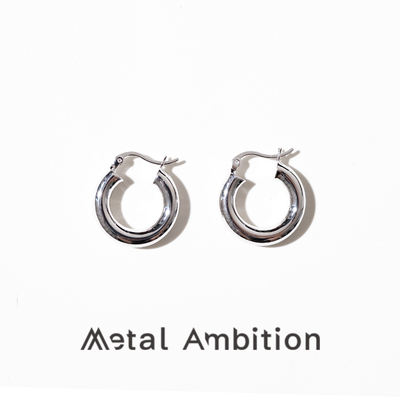 纯银素圈耳环银色耳圈圈2025新款高级感气质大气耳饰轻奢小众耳扣