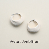 白色耳环女高级感复古气质耳饰2024新款 爆款 高级感小众设计耳钉