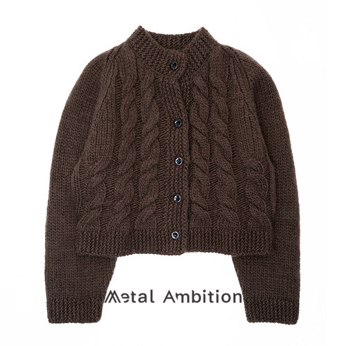 金属野心复古毛衣开衫