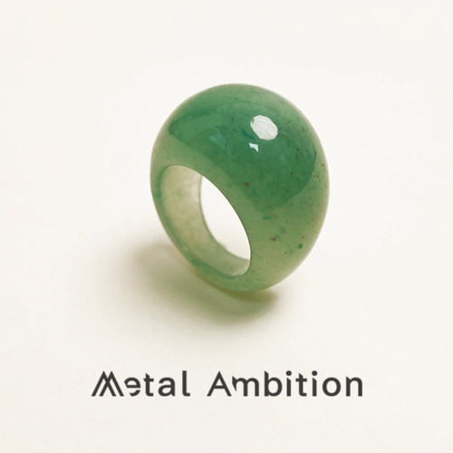 戒指高级感绿东陵中式复古