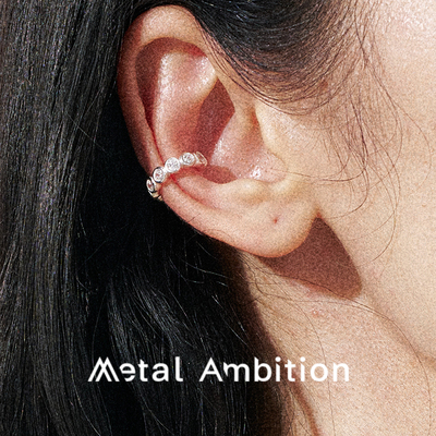 纯银锆石耳夹时尚气质高级感