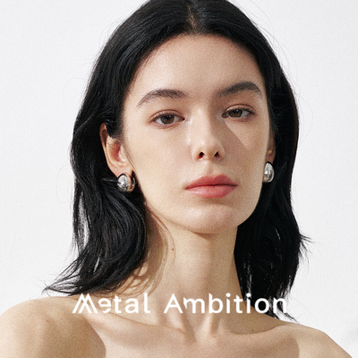 纯银水滴耳饰气质大耳环2025新款高级感轻奢耳扣小众设计夸张饰品