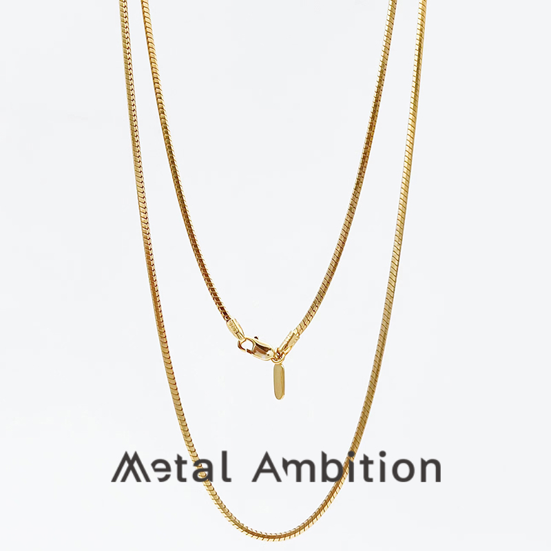 mso纯银蛇骨链女百搭项链