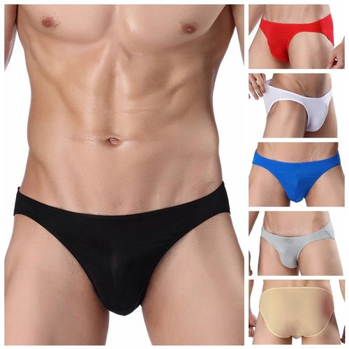 梯酷清凉超薄冰丝低腰男士三角裤