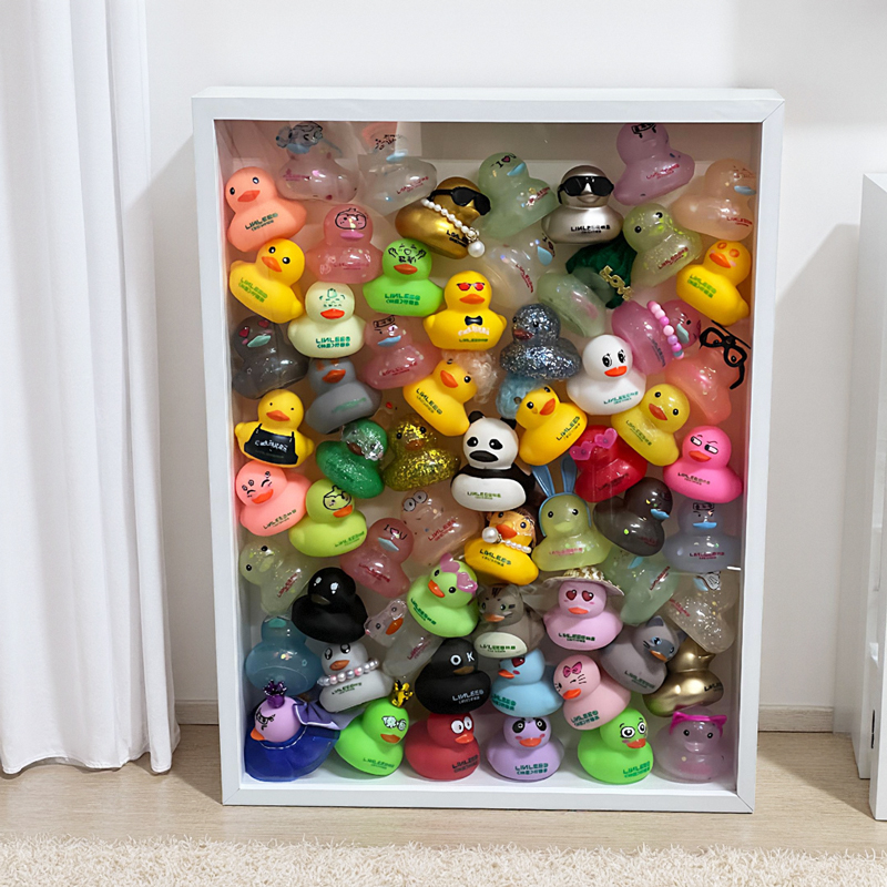linlee林里鸭子收纳盒鸭鸭相框展示架中空画框放小鸭子桌面装饰