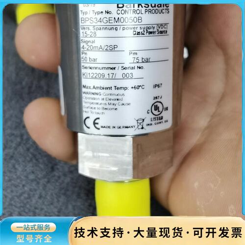 德国Barksdale巴士徳压力传感器型号：BPS34GEM询价