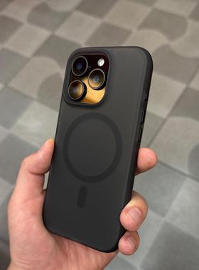 六月茉莉JasJun【N52新款磁吸磨砂肤感】适用苹果16pro壳iphone16promax磁吸15pro黑色保护套14pro男生13