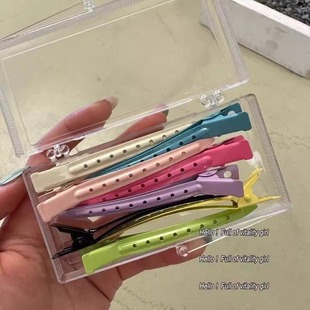 糖果色奶昔定位夹无痕定型刘海发夹鸭嘴夹化妆夹子发根蓬松夹发卡