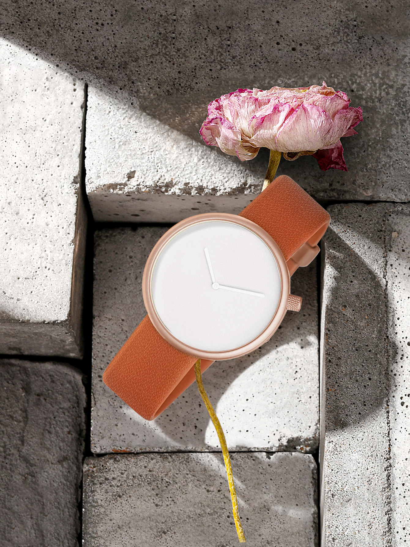 tomi简约中性帅气无刻度概念时尚潮流创意防水男女石英机芯手腕表