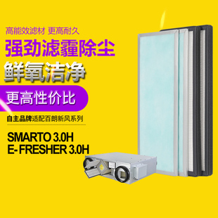 适配美国百朗新风Smarto系列3.0H高效过滤网E-FRESHER 3.0H滤芯
