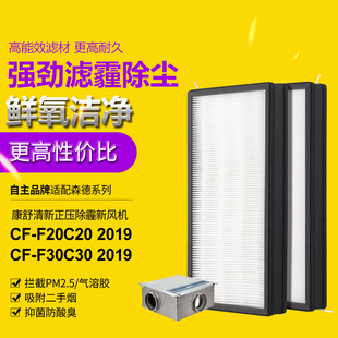 适配森德 2019 F20C20 F30C30 康舒清新正压除霾新风机滤芯CF