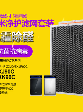 适配松下空气净化器F-VXJ90C VXK90集尘网脱臭过滤网ZXJP90C滤芯
