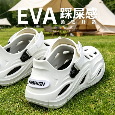 洞洞鞋男夏季潮牌外穿开车厚底