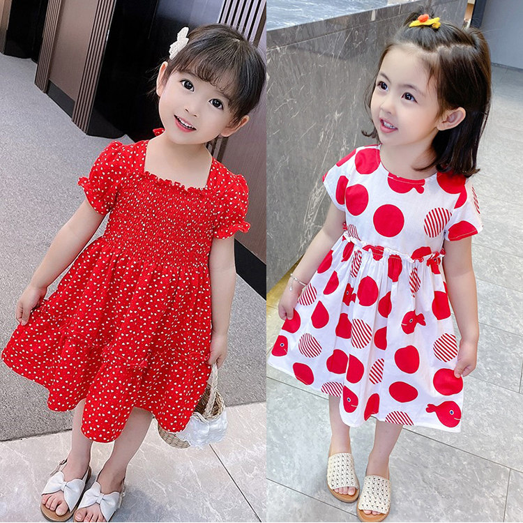 2025新款网红女童纯棉碎花连衣裙儿童洋气公主裙夏季雪纺宝宝裙子,童装/婴儿装/亲子装,连衣裙,淘宝优惠券,粉丝福利购,淘宝优惠卷