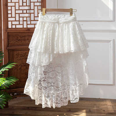 2025夏季新款白色蕾丝半身裙