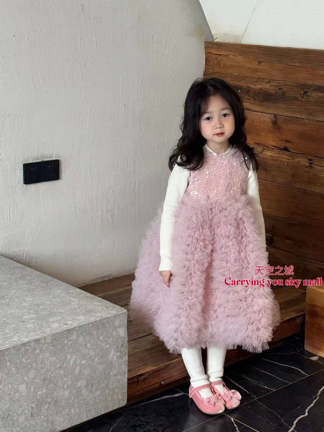 2025年新款女童冬款儿童洋气女孩新中式国花瓣粉色蝴蝶结连衣裙子,童装/婴儿装/亲子装,连衣裙,淘宝优惠券,粉丝福利购,淘宝优惠卷