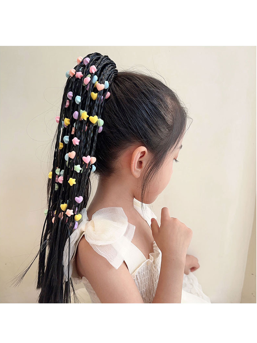 甜酷女孩假发麻花辫子头饰2023新款儿童拳击脏辫头绳发圈女童发饰