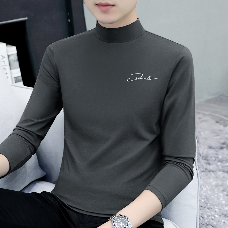 男士中领长袖秋冬内衣打底衫