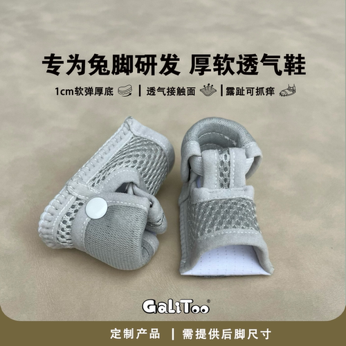 GaLiToo宠物兔夏季透气网鞋脚炎