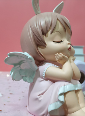 守护天使树脂小夜灯儿童装饰品