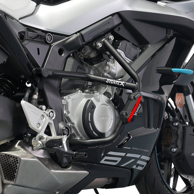 STUNTCX护杠适配春风675SR摩托车护杠改装配件防摔架防摔球标准杠