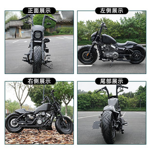 适用奔达灰石300改装chopper高把猪头罩加高手把车把驼峰坐垫全套