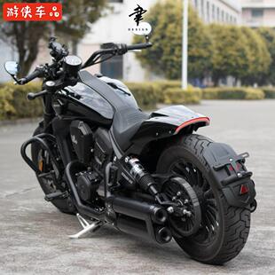 奔达黑旗500改装短尾套件分体后泥板后盾一体式集成尾灯牌照支架