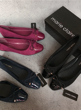 外贸大码鞋法国单平底鞋女外贸秋百搭舒适方头单鞋软底浅口蛋卷鞋