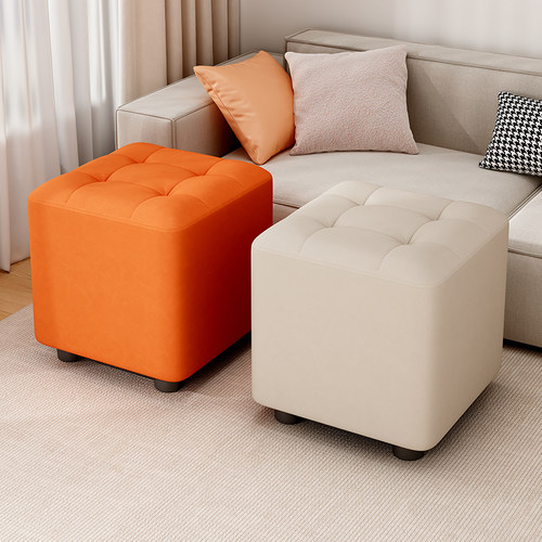 家用小板凳小凳子家用矮凳儿童凳子软坐垫客厅小坐墩结实茶几凳子