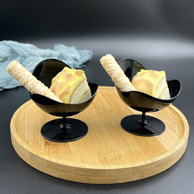 冰淇淋塑料杯高脚蛋糕杯酸奶慕斯杯一次性布丁杯黑色创意甜品杯子,餐饮具,塑杯,淘宝优惠券,粉丝福利购,淘宝优惠卷