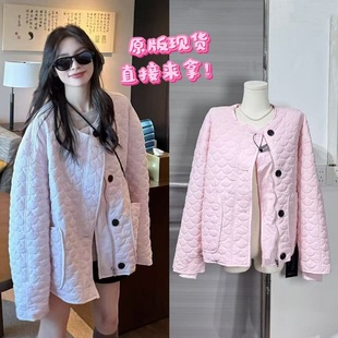 韩系洋气粉色显白长袖外套女秋冬新款排扣休闲花瓣上衣