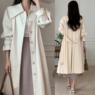 清仓特价 不退不换 粉色风衣外套中长款女气质显瘦休闲小个子大衣