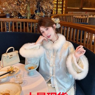 羽绒服 网红爆款｜云狐绣羽 新中式国风羽绒狐狸毛