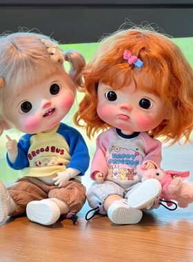 【单头】BJD1/12大头娃娃 点弟/点妹 带妆裸娃ob11小布sd娃