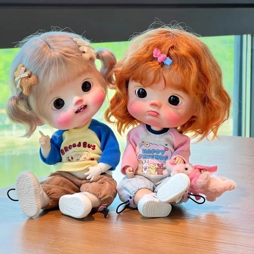 【单头】BJD1/12大头娃娃 点弟/点妹 带妆裸娃ob11小布sd娃