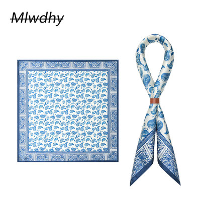 阿美咔叽丝巾男士小方巾佩斯利纹英伦领巾腰果花小围巾美式复古