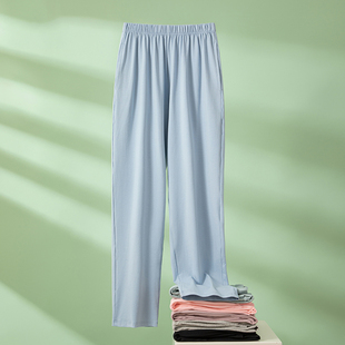 女士睡裤夏季纯棉长裤子宽松睡觉裤大码全棉夏天款居家裤子家居裤