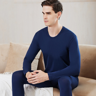 全棉秋冬季 薄款 秋冬款 保暖内衣男士 线衣线裤 套装 毛衫 纯棉秋衣秋裤