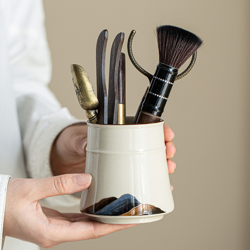 山山而川茶道六君子套装功夫茶具配件大全泡茶工具茶针夹茶刀