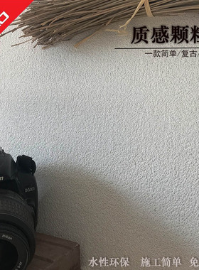自刷墙面漆艺术涂料室内外墙环保家用肌理漆水性白色质感颗粒砂料